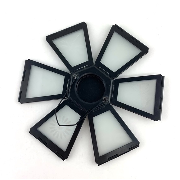 Frosted Glass and Black Metal Collapsable Hanging Tea Light Lantern - Picture 10 of 16